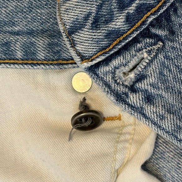 🩵 AGOLDE Criss Cross Front Upsized High Rise Light Medium Wash Jeans 22 - Picture 14 of 16